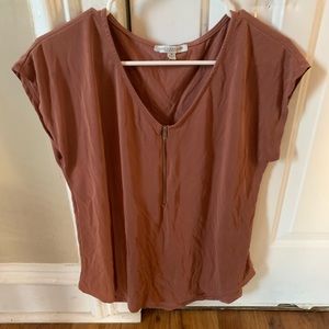 Orange velvet material shirt